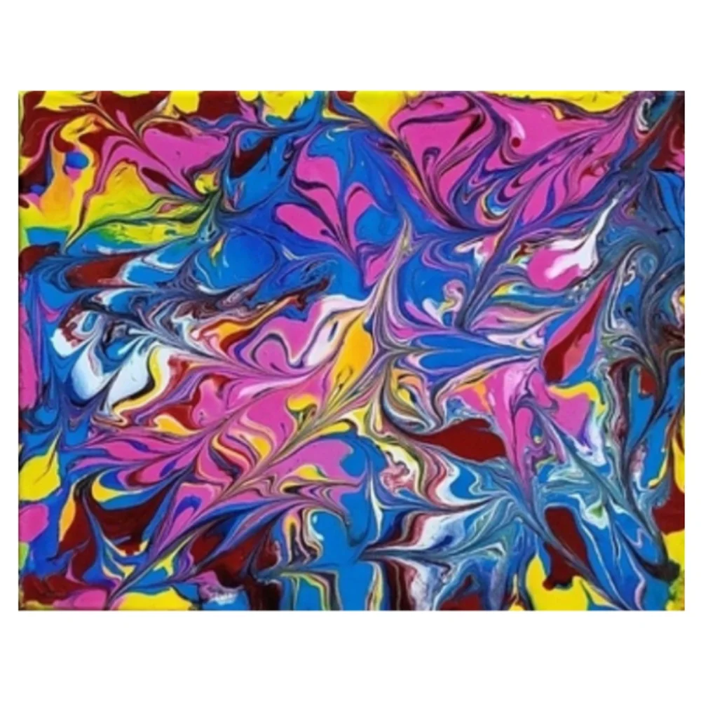 Hand Crafted Abstract Design 11x14 Inches Canvas Painting - Picture 4 of 4